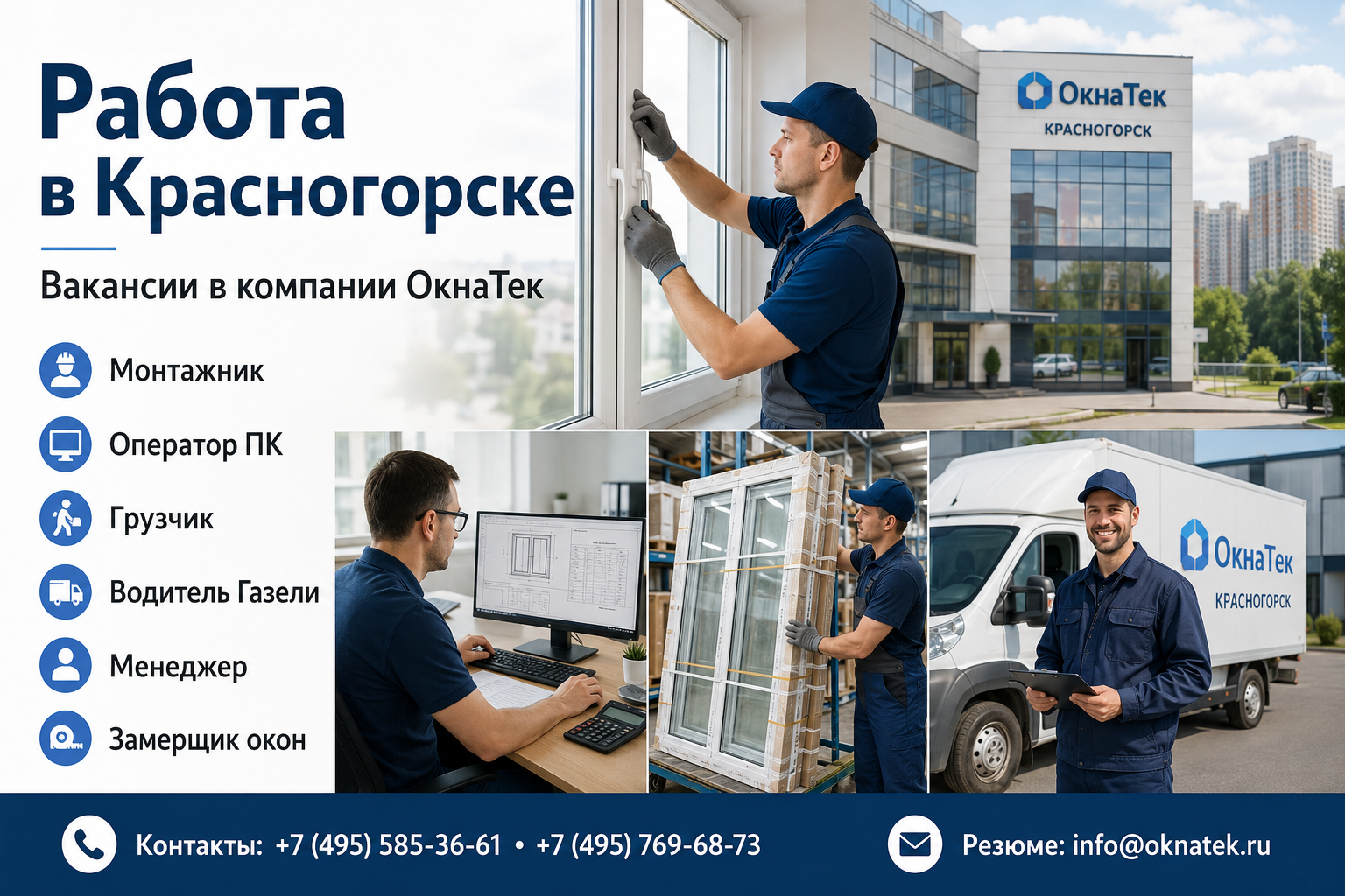 Работа в Красногорске: вакансии, поиск подходящего места и особенности трудоустройства в компании «ОкнаТек»