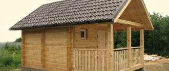 Bathhouse made of laminated veneer lumber