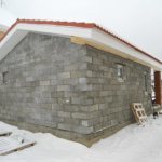 Bathhouse made of foam blocks