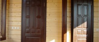 Doors in a log house