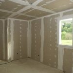 how to cover a wooden house with plasterboard