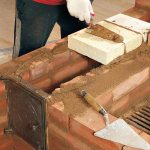 Brick stove laying