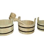 Wooden ladles for baths