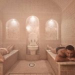 Man and woman in hamam