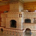 Stove with artistic lining