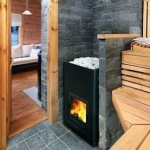 Gas and wood stove in Russian and Finnish baths