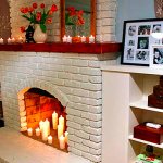 Whitewashing a brick fireplace