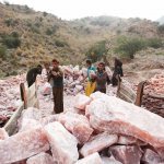 Loading pink salt