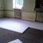 Insulation of floors on the ground in a private house