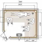 A room of 2.5x3.0 can comfortably accommodate 4 people